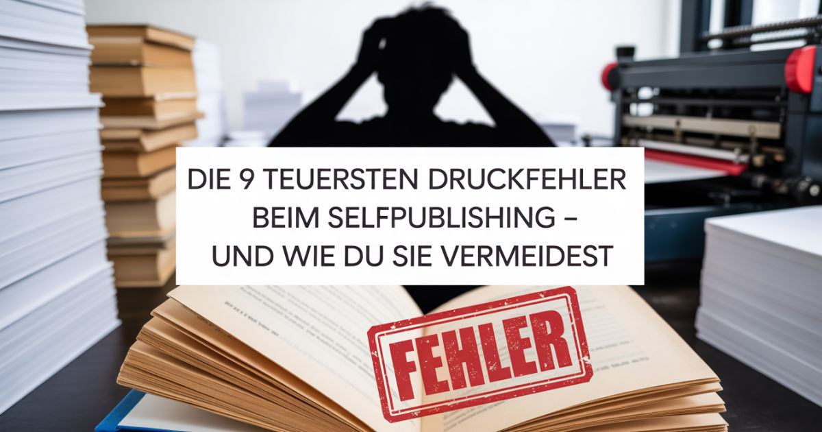 Die 9 teuersten Druckfehler beim Selfpublishing – und wie Du sie vermeidest